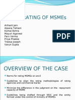 CREDIT RATING OF MSMEs