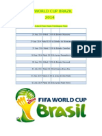 Fifa World Cup Brazil 2014: Jadwal Piala Dunia Perdelapan Final