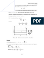 2.5 A Cantilever Beam of A Rectangular Cross-Section Is Subjected To A Shear Force V