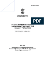 Standard Test Procedure For Blanket Material For Railway Formation