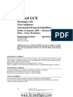 M1 As-Level Past Paper