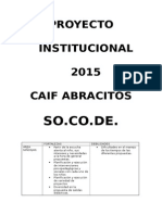 Proyecto Institucional C.a.I.F. Abracitos - So - Co.de. 2015