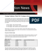 TOC Cleaning Validation