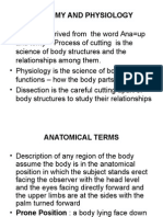 Introduction To Anatomy and Physiology