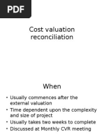 Cost Value Reconciliation