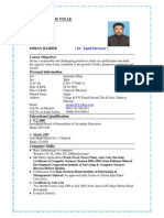 Curriculum Vitae Imran Land Surveyor