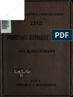 NIEDERMANN, Max. Phonetique Historique Du Latin