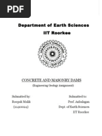 Department of Earth Sciences IIT Roorkee: Concrete and Masonry Dams