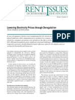 Lowering Electricity Prices Through Deregulation: in Economics and Finance