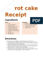 Carrot Cake Receipt