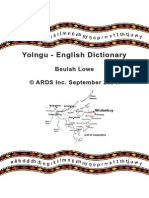 B. Lowe Yolngu Dictionary