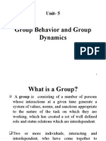 Group Behavior and Group Dynamics: Unit-5