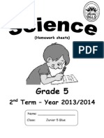 Science Primary 5 Second Term 2015 Worksheetمراجعة نهائية علوم لغات الصف الخامس الابتدائي الترم الثاني 