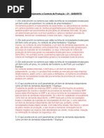 Atividade de Planejamento e Controle de Produção 2007 - Gabarito