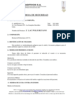 Z Lac Poliuretano MSDS