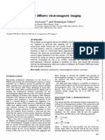 Asymptotic Theory Diffusive Electromagnetic Imaging: Jean Virieux,' Carlos Flores-Luna1,2 and Dominique Gibert3 '