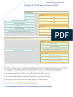 CCNA 1 Chapter 5 v5.0 Exam Answers 2013: It Will Send An ARP Request For The MAC Address of The Default Gateway.