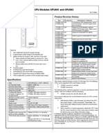 CPU Modules CPU001 and CPU002: Product Revision History