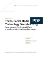 Pew Research Center : Teens, Social Media and Technology Overview 2015