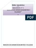 Medición Con Vernier en Milímetros y Pulgadas