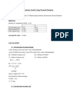 Detemination of Amino Acids Using Formal Titration