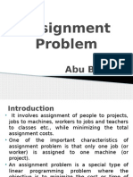 Assignment Problem: Abu Bashar