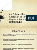 An Osteopathic Approach To Torticollis Plagiocephaly and Otitis Media 2014-15