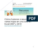 34 - Cómo Fusionar o Resumir Varias Hojas en Una Sola en Excel 2007 y 2010