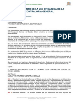 Reglamento de La Ley Organica de La Contraloria General Del Estado