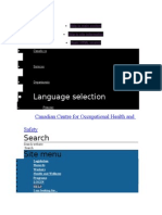 Language Selection: Search Site Menu