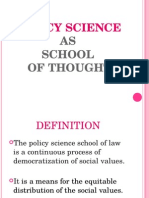 Policy Science: AS School of Thought