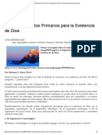 Los 4 Argumentos Primarios para La Existencia de Dios - El Evangelio Segun Jesucristo