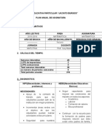 Plan Anual Matemática Tercero Bachillerato