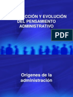 Introducción y Evolución Del Pensamiento Administrativo 1