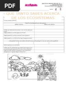 Actividades de Ecología
