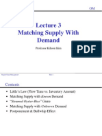 Lecture 3. Matching Supply With Demand