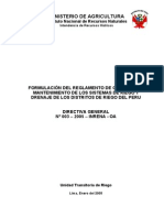 Formulación Del Reglamento de Operación y Mantenimiento de Los Sistemas de Riego y Drenaje de Los Distritos de Riego Del Peru