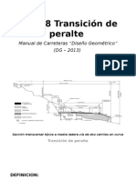 302.08 Transición de Peralte: Manual de Carreteras "Diseño Geométrico" (DG - 2013)