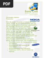 Carta de Presentacion A Empresas - Solucell