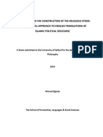 Translation and The Construction of The Religious Other - A Sociological Approach To English Translations of Islamic Political Discourse