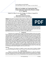 Causes and Effects of Accidents On Construction Sites (A Case Study of Some Selected Construction Firms in Abuja F.C.T Nigeria)