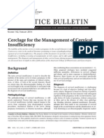 Practice Bulletin: Cerclage For The Management of Cervical Insufficiency