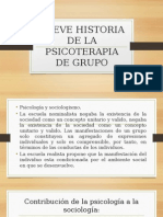 Breve Historia de La Psicoterapia de Grupo