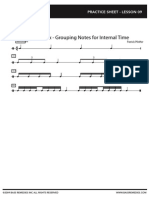 Bass RX - Grouping Notes For Internal Time: Practice Sheet - Lesson 09