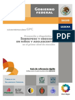 Guía Práctica Clínica Sobre Peso y Obesidad en Niños y Adolescentes