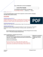 Please Attach Completed Lesson Plan Rubric and Self Assess