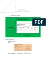 Calibration Curve: Kathleen Faith C. Briones Hope Louis Simbrio BS in Chemistry III Experiment No. 9