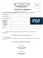 Certificate of Candidacy SSG