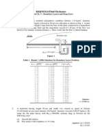 KKKM3124 Fluid Mechanics: Tutorial Ch. 3 - Boundary Layers and Drag Force