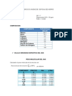 Ejercicio Unidad de Esponja de Hierro